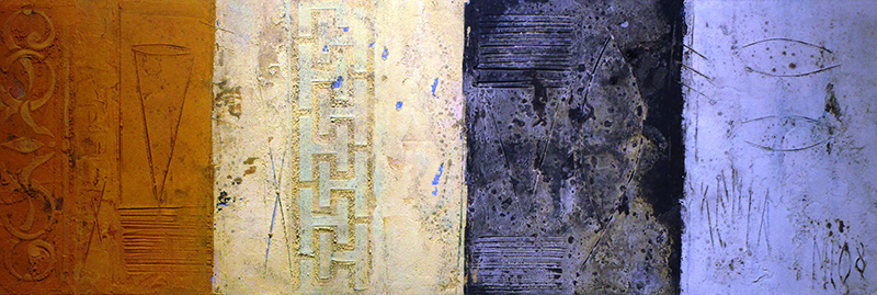Ohne Titel Nr. 165, 2008;Mischtechnik auf Leinwand,;40 x 120 cm;Preis auf Anfrage - Galerie Wroblowski
